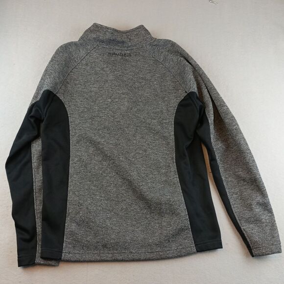Spyder Mens Outbound 1/4 Zip Sweater Jacket Size L Gray Black Logo - Picture 5 of 10